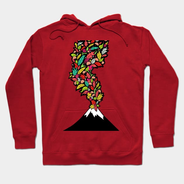 Autumn Volcano Hoodie by Swadeillustrations